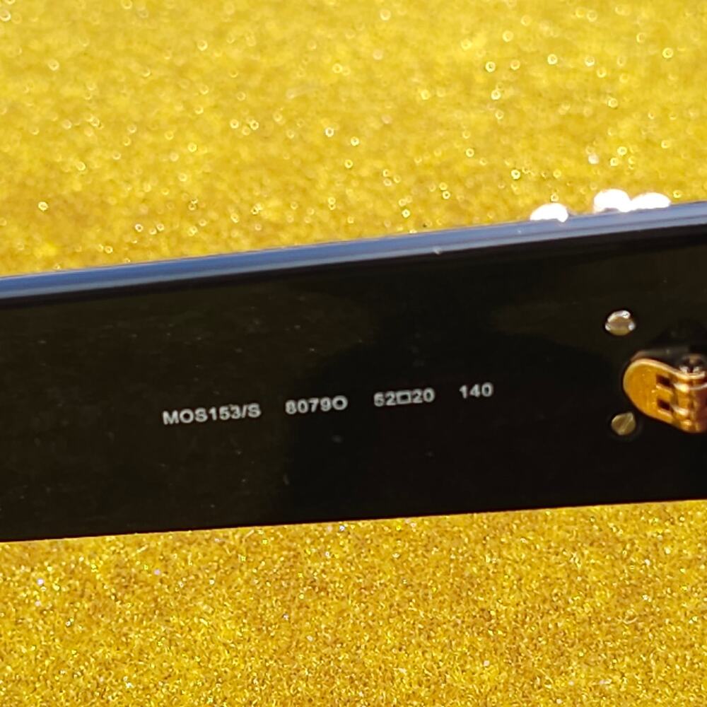 Moschino MOS153/S Black Pearl Medallion Square Sunglasses NEW - Picture 6 of 9